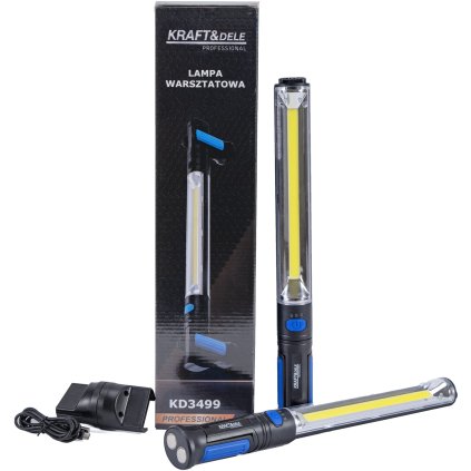 Workshopová nabíjecí dvojitá LED lampa, USB-c, 1000lm KRAFT&DELE KD3499