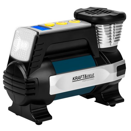 Přenosný automobilový kompresor 12 V s LCD a LED svítilnou KD3442