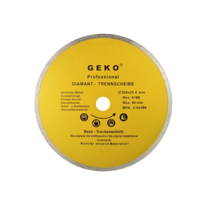 71619 stit prumer 250 mm 25 4 mm plny geko 25