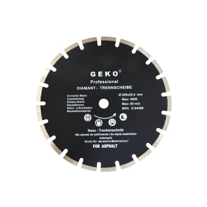 60087 kotouc prumer 350 x 25 4 mm asfalt geko 10