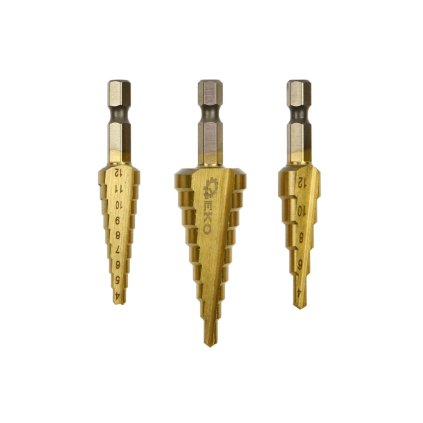 68634 sada kuzelovych vrtaku 1 4 hex 3 ks 3 12 4 12 4 20 mm 100