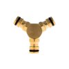 72273 1 trojnik pro spojeni 3 rychlospojek brass line 10 80
