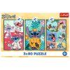 Puzzle - 3x80 - Svět Stitche Trefl 34885