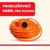 Prodlužovací kabel 30 m, 1 ks zásuvky,3x2,5mm