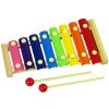Barevné Dřevěné Xylofonky 8 Tónů s Paličkami