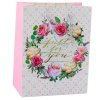 Dárková Taška Květinové Vzory Best Wishes 23 x 18 x 10,5 cm