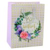Dárková Taška Květinové Vzory Best Wishes 23 x 18 x 10,5 cm