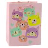 Dárková taška Papírová Kočky Třpytivá 23 x 18 x 10,5 cm