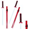 Dřevěná Katana Meč na Hraní Trénink Rekvizita Červená 70 cm