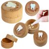 Dřevěná Krabička Na Dětské Mléčné Zoubky S Gravírováním Tooth Box