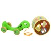 Dřevěná Tahací Želva s Třídícími Kostkami