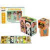 Dřevěné Kostky Slož Postavy 6 Dílků Puzzle Barevné