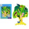 Dřevěný Strom Ptáci Papoušci DIY Kostky Dřevěné Puzzle