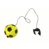 Fotbalový Míček PU na Jojo Gumičce ke Skákání 6 cm Žlutý