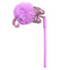 Gelové Pero S Fialovým Pompomem Modrý Inkoust 17 cm 0,5 mm