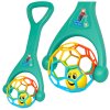 Chodítko s Elastickým Míčkem Chrastící Kulička Tyrkysová