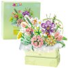 Konstrukční Kostky Květinová Kompozice v Krabici Zelený LED Box 750ks