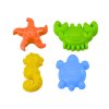 Mořské Pískové Formy 4 Ks Krab Želva Hvězdice Koník Žlutá Zelená