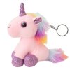 Plyšový Jednorožec Klíčenka Kovový Kroužek Růžový 12cm