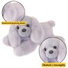Plyšový Pejsek Kokršpaněl S Barevnými Tlapkami Šedý 30cm