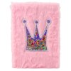 Plyšový Zápisník S Liniemi Koruna S Konfety Růžový A5 80 Listů