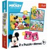 Puzzle - 2v1 + memo - Poznej hrdiny Disney Trefl 93344