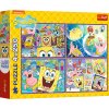 Puzzle - 4x250 - Bláznivý svět SpongeBoba - Trefl 13342