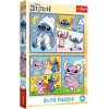 Puzzle 2x70 Se Stitchem nikdy není nuda - Disney Lilo a Stitch Trefl 34444