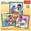 Puzzle 3v1 - Čas se Stitchem Lilo a Stitch Trefl 34896