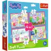 Puzzle 4v1 (12,15,20,24) - Peppa miluje dobrodružství Trefl 34672