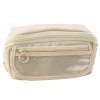 Rozkládací Školní Penál Krémový Béžový 20x10cm