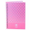 Růžový holografický zápisník A6 se šupinami, 80 listů