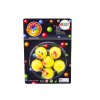 Sada Kaučukových Míčků Emoji Žlutá 6 ks