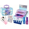Sada Krásy Kosmetika Líčení Tvorba Nehtů Modrý Kufřík