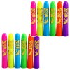 Sada na Malování Obličeje Fixy Pastelky Neonové UV Fluorescenční 12ks