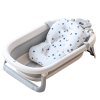 Skládací Dětská Vanička s Teploměrem a Hvězdicovou Podložkou Šedá
