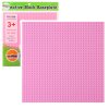 Stavební Deska Pro Kostky Růžová 25,5x25,5 cm