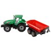 Zelený Traktor s Červeným Vlekem Třecí Pohon