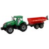 Zelený Traktor s Červeným Vlekem Třecí Pohon
