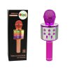 Bezdrátový Mikrofon USB Reproduktor Karaoke Nahrávání Model WS-858 Růžový