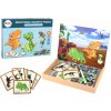Sada Vzdělávacích Magnetických Puzzle s Dinosaury