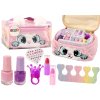 Sada Krásy Plyšová Kosmetická Taštička Kočička Laky Rtěnky