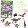 Fluorescenční Samolepky DinoSvět: Dinosauři a Hvězdy na Zeď pro Dětské Pokoje