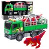 Zelený Transportér Dinozaurů s Figurkami 1:10 - Světla a Zvuky