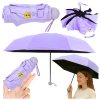 Kompaktní fialový deštník s UV ochranou UPF 50+ a pouzdrem, průměr 90 cm