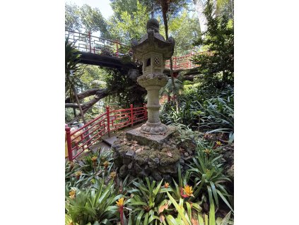 Japonská lampa Kasuga, šedá žula, výška 85-90cm