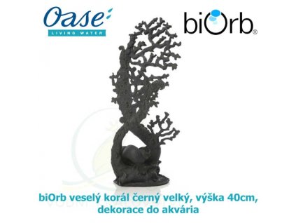 3617 6137 biorb vesely koral cerny velky vyska 40cm dekorace do akvaria