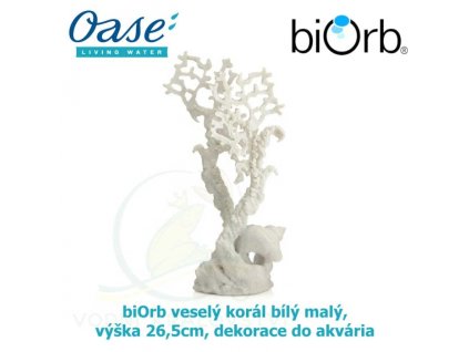 3615 6131 biorb vesely koral bily maly vyska 26 5cm dekorace do akvaria