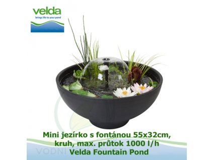 2802 4644 mini jezirko s fontanou 55x32cm kruh max prutok 1000 l h velda fountain pond