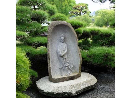 5192 8894 stojici budha v kameni basalt cedic vyska 88 cm (1)